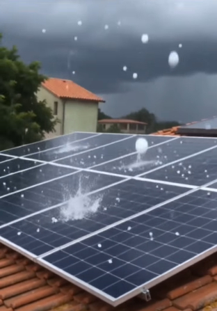 ECOSOLARE.- pannelli con grandine